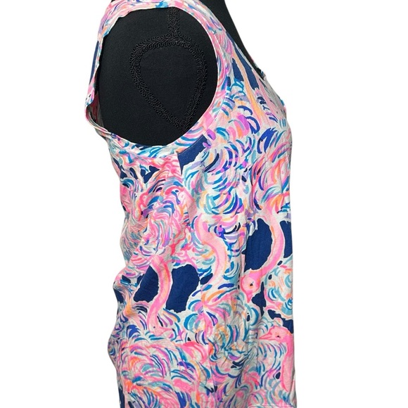Lilly Pulitzer Crayton Pelican Pink Head in the Sand Tank with pocket Size Small - Picture 3 of 5